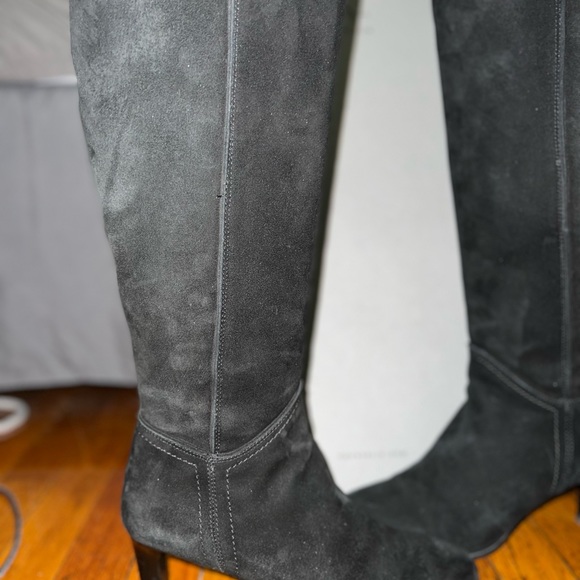 Aquatalia Devon Knee-High Suede Boots Stretch Side Zip Size 8 Women MSRP $695 - Picture 9 of 10